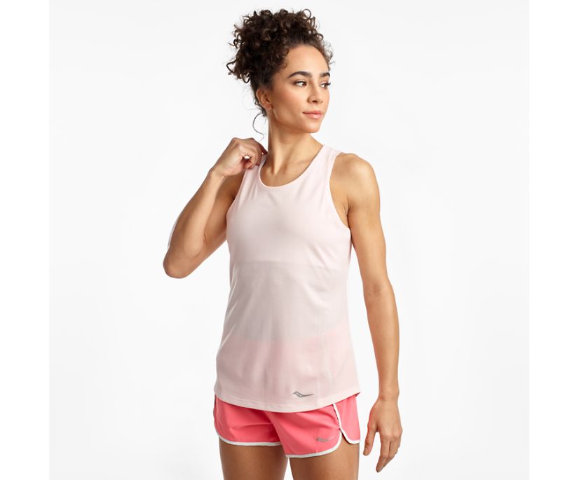 Women\'s Saucony Stopwatch Singlet Tanks Pink | Singapore 328HAPK